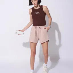 Ajile By Pantaloons Beige Mid Rise Shorts image 5