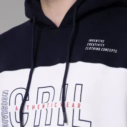 Cantabil Multicolored Regular Fit Colour Block Hooded Sweatshirt image 5