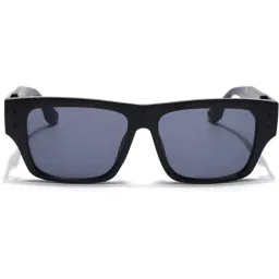 Voyage Black UV Protection Rectangular Unisex Sunglasses image 2