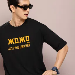 Kook N Keech Pure Cotton Typography Printed Drop-Shoulder Sleeves Oversized T-shirt-picture-37