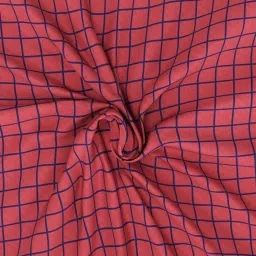 Nautica Bristol Checks Red 150 TC King Bedsheet with 2 Pillow Covers image 5