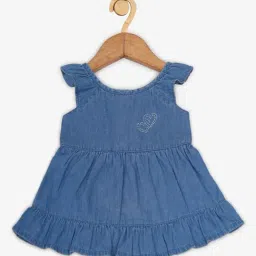 Creative Kid's Girls Blue Denim Regular Fit Dress-picture-20