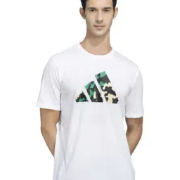 Adidas White Regular Fit Logo Printed Sports T-Shirt-picture-11