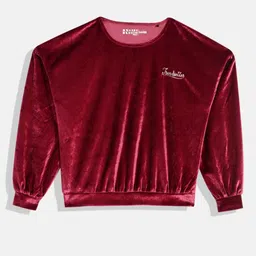 HERE&NOW Girls Velvet Finish Sweatshirt-image-51