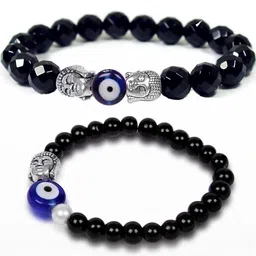 APUNKA D FASHION Unisex Black Bracelet image 1