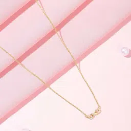 Zavya 925 Silver Infinite Gold Dreams CZ Necklace for Women-image-79