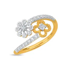Kisna Diamond & Gold Jewellery Shannon 18k (750) Diamond & Gold Ring For Women-picture-36