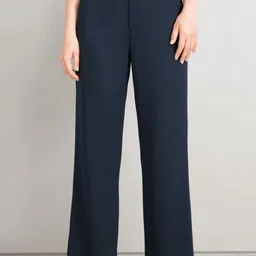 BROADSTAR Women Smart Straight Fit High-Rise Easy Wash Trousers image 3