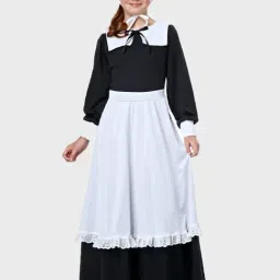 Little Surprise Box Girls Black Printed Party Dress-image-10
