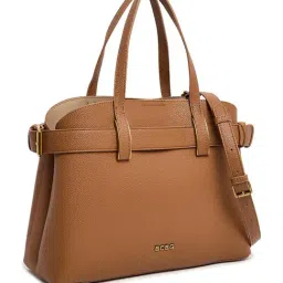 BCBG Brown Satchel Handbag image 2