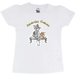 Tom & Jerry White Puff Sleeve Regular Top-picture-28