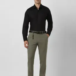Van Heusen Green Skinny Fit Trousers image 5
