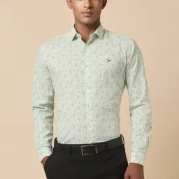 Allen Solly Green Cotton Slim Fit Printed Shirt-picture-18