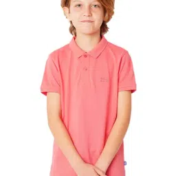 Jack & Jones Junior Pink Cotton Logo Polo T-Shirt-picture-10