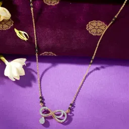P.N.Gadgil Jewellers 18 KT Yellow Gold & Diamond Modern Mangalsutra For Woman-picture-30