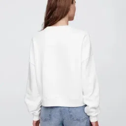 GAP Off White Relaxed Fit Graphic Sweatshirt image 2