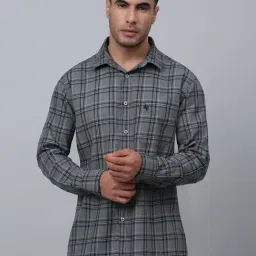 Cantabil Olive Regular Fit Check Shirt-picture-26