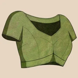 Anjaneya Sarees Pista Green Silk Woven Saree With Unstitched Blouse image 5