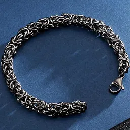 STYLEKRAFT Brass Silver-Plated Bracelet-image-0