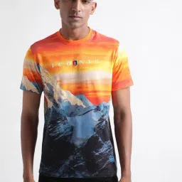 Iconic Men Typography Regular Fit Cotton T-shirt-picture-25