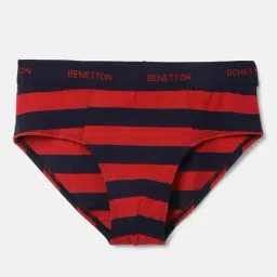 United Colors of Benetton Boys Red & Navy Striped Briefs-picture-45