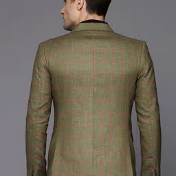 ESSAS club Checked Single-Breasted Slim Fit Casual Blazer image 3