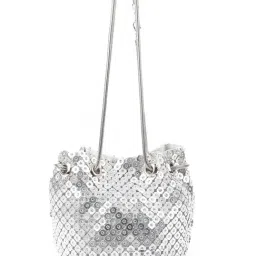 Odette Women Silver Embellished Potli Bag-image-29