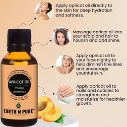 EARTH N PURE 100% Apricot Oil Natural & Therapeutic Grade - 15 ml image 5
