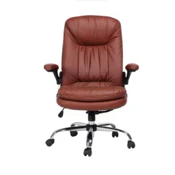 Divano Modular Leatherate Maroon High Back Office Chair, MI206 image 2