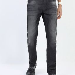 HIGHLANDER Men Grey Straight Fit Heavy Fade Stretchable Jeans-picture-32
