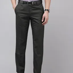 Park Avenue Men Checked Formal Trousers-picture-43