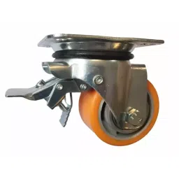 Guitel Hervieu Braked Swivel Castor Wheel 400 Kg Capacity 100 mm Wheel, UP5BI100-21B-image-60