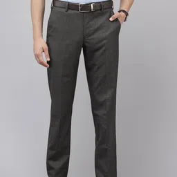 Park Avenue Men Checked Formal Trousers-picture-28