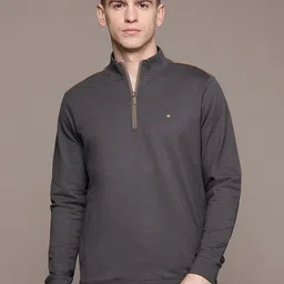 Louis Philippe Mock Collar Half Zipper Pullover Sweatshirt-picture-38