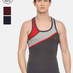 Dollar Bigboss Men Pack of 3 Cotton Racerback Styled Gym Vest MBB-19-R2-BB19-PO3-CO2-picture-41