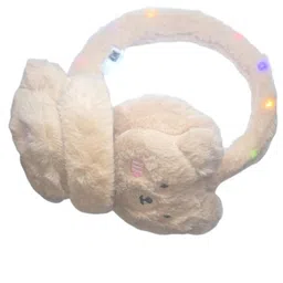 teemoods Faux Fur Winter Earmuffs, Animal Face Cute Ear Warmers for Women, Girls and Boys with LED Lights image 3