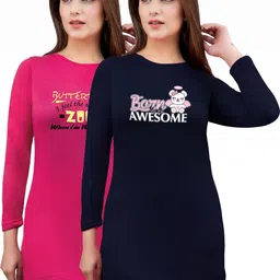 AMAHA FASHIONS Women Typography 2 Printed T-shirt-image-46