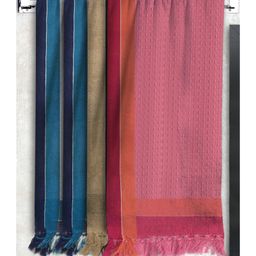 Athom Living 100% Premium Cotton Bath Towel Waffle Border Pack Of 4 - Multicolor-picture-16