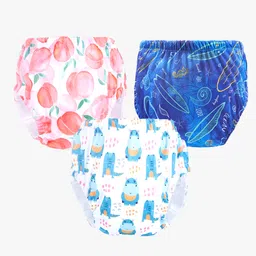 Chinmay Kids Baby Panty Boys and Girls Reusable Washable Printed Panty Pack of 3 - Multicolor-image-99