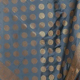 Way2Like Floral Woven Design Zari Banarasi Silk Dupatta image 4