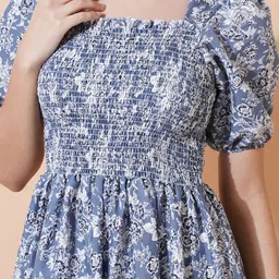 Jash Creation Floral Print Applique Fit & Flare Maxi Dress image 4