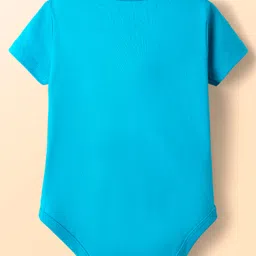 Babyhug Disney Interlock Knit Half Sleeves Onesies with Mowgli & Friends Graphics Pack of 3 - White Orange & Blue image 3