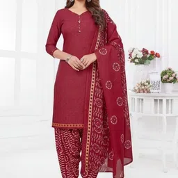 THE WEAVERS SHOP BY RAAVI Women Ethnic Motifs Printed Regular Pure Cotton Kurta with Patiala & With Dupatta-picture-24