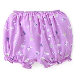 Babyoye Eco Conscious Cotton Bloomers Butterfly Print Pack of 3 - Multicolour image 5