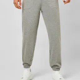 Styli Dark Grey Melange Relaxed Fit Oversized Joggers-image-85