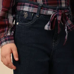 U.S. Polo Assn. Kids Girls Bootcut Mid-Rise Stretchable Jeans image 4