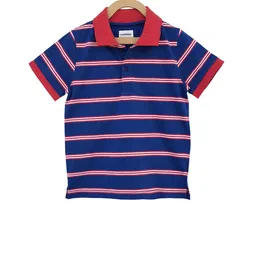 Campana Boys Navy Blue Striped Polo Collar T-shirt-picture-19