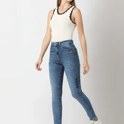 SPYKAR Blue Solid Jeans image 5