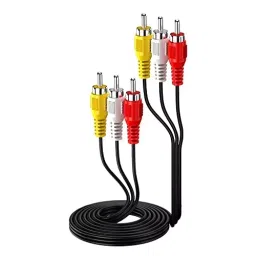 FEDUS 3RCA Male to 3RCA Male Stereo Audio Video Cable Black 3 m-picture-12