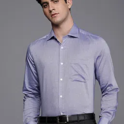 Louis Philippe Men Pure Cotton Slim Fit Formal Shirt-image-87